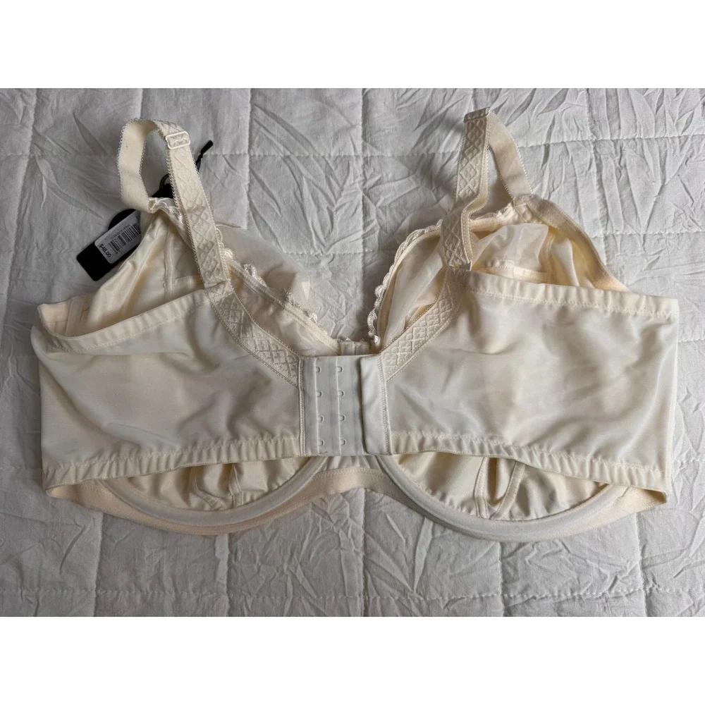 1st & Curve Melrose French Ivory Embroidered Underwire Bra 46H NEW